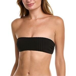 Solid & Striped The Annabelle Black & White Reversible Bandeau Swim Bikini Top